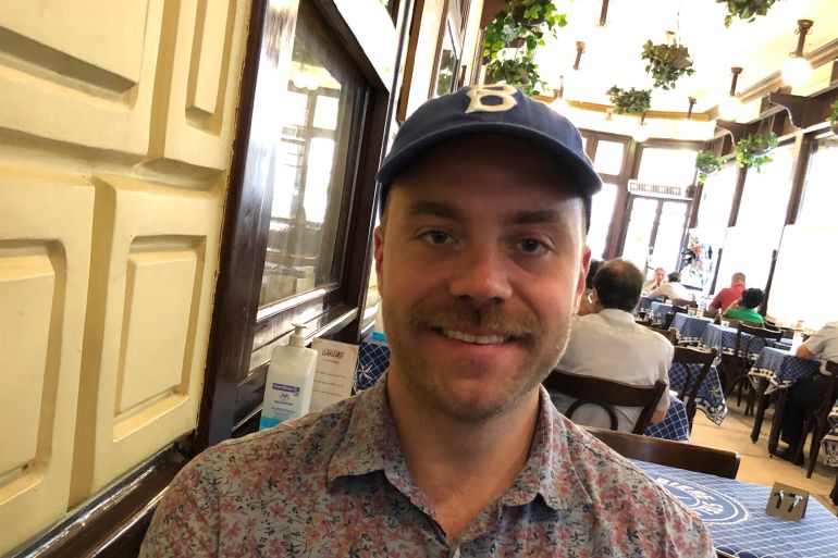 المؤرخ الأمريكي كايل أندرسون أستاذ التاريخ المشارك بجامعة ولاية نيويورك بالولايات المتحدة (الجزيرة)